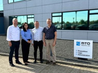 Fra venstre ses her MTO Electrics Mads Velbæk, Zineb Svendsen, Klaus Hansen og Michael Johansen.